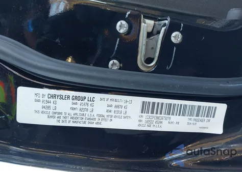 2014 Dodge Dart Gt из США, поврежденный, VIN 1C3CDFEB8ED673279